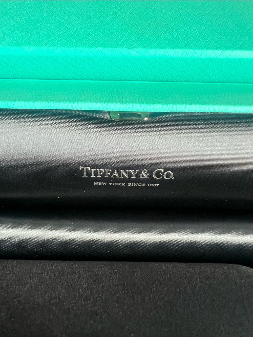 Tiffany & Co. Signature Blue Bracelet/Watch Box with Black Interior - Picture 2 of 5